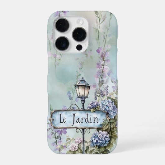 Coque iPhone 16 Pro Le Jardin (jardin) Plutôt Fleurs violettes (Verso)