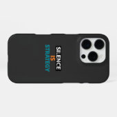 Coque iPhone 16 Pro Le silence est (Verso Horizontal)