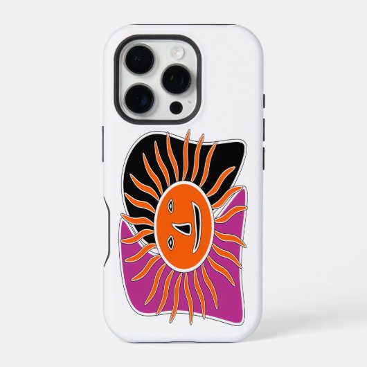 Coque iPhone 16 Pro Le soleil souriant Coque-coque iphone Mate (Verso)