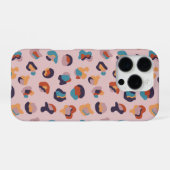 Coque iPhone 16 Pro Leopard animal rose moderne (Verso Horizontal)