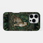 Coque iPhone 16 Pro Leopard Jungle Throne | Dark iPhone 16 Pro Case (Verso Horizontal)