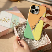 Coque iPhone 16 Pro les années 70 bloc COlor géométrique Abstrait moti