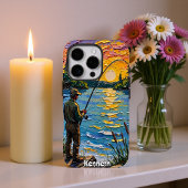 Coque iPhone 16 Pro Les eaux tranquilles de Sunset Angler