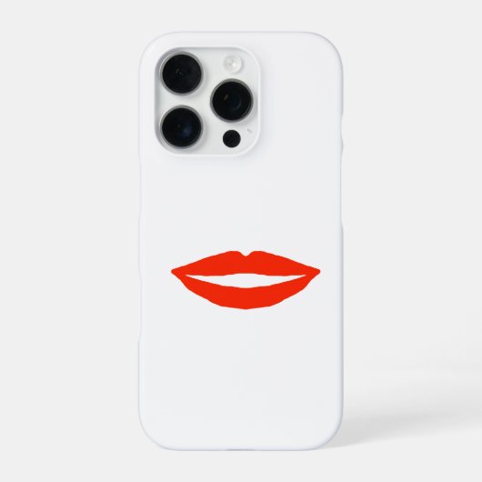 Coque iPhone 16 Pro Lèvres rouges (Verso)