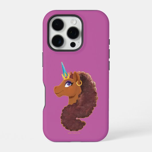 Coque iPhone 16 Pro Licorne Afro | Unique (Verso)