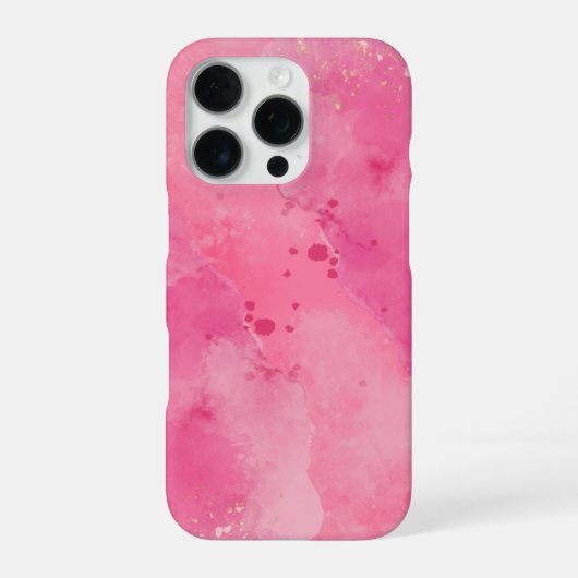 Coque iPhone 16 Pro Linktree Aquarelle Rose | (Verso)