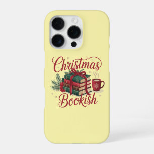 Coque iPhone 16 Pro Livre de Noël Cosy Lecteur Amateur de Livres Xmas
