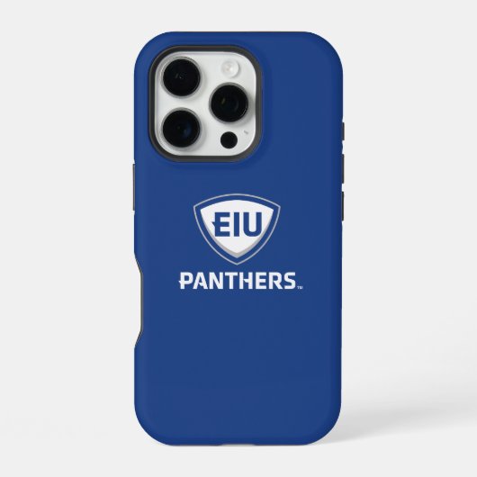 Coque iPhone 16 Pro Logo Eastern Illinois Panthers Shield & Wordmark (Verso)