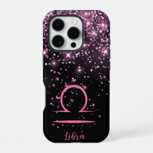 Coque iPhone 16 Pro Love Libra Parties scintillant Boîtier d'impressio