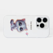 Coque iPhone 16 Pro Low Battery Cat Meme Phone Case (Verso Horizontal)