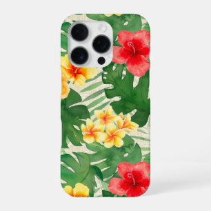 Coque iPhone 16 Pro Luana Aquarelle Floral Tropical Vivant