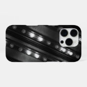 Coque iPhone 16 Pro Lumières scintillantes noir et blanc (Verso Horizontal)