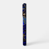 Coque iPhone 16 Pro Lune céleste Starry Night Vitrail (Côté gauche)