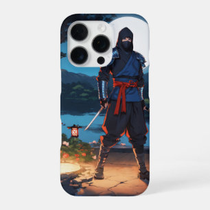 Coque iPhone 16 Pro Lune Shinobi de Minuit : Dark Samouraï & Esthétiqu