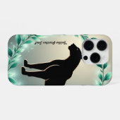 Coque iPhone 16 Pro "Majesté de la Panthère dorée" (Verso Horizontal)