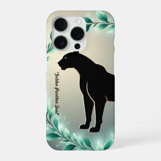 Coque iPhone 16 Pro "Majesté de la Panthère dorée" (Verso)