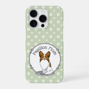 Coque iPhone 16 Pro Maman Papillon Maman (blanc et sable) Maman de chi