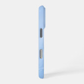 Coque iPhone 16 Pro Marbre Abstrait Motif Bleu Clair (Côté droit)