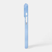 Coque iPhone 16 Pro Marbre Abstrait Motif Bleu Clair (Côté gauche)