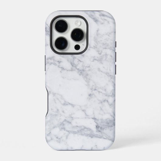 Coque iPhone 16 Pro Marbre blanc (Verso)
