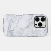 Coque iPhone 16 Pro Marbre blanc (Verso Horizontal)
