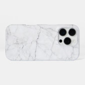 Coque iPhone 16 Pro Marbre blanc élégant (Verso Horizontal)