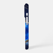 Coque iPhone 16 Pro Marbre de Rivière Saphir Luxe (Côté gauche)