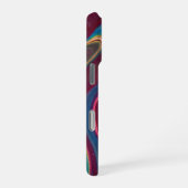 Coque iPhone 16 Pro marbre liquide, art fluide, violet, pastel (Côté droit)