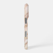 Coque iPhone 16 Pro marbre rose et or (Côté droit)