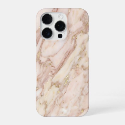 Coque iPhone 16 Pro marbre rose et or (Verso)