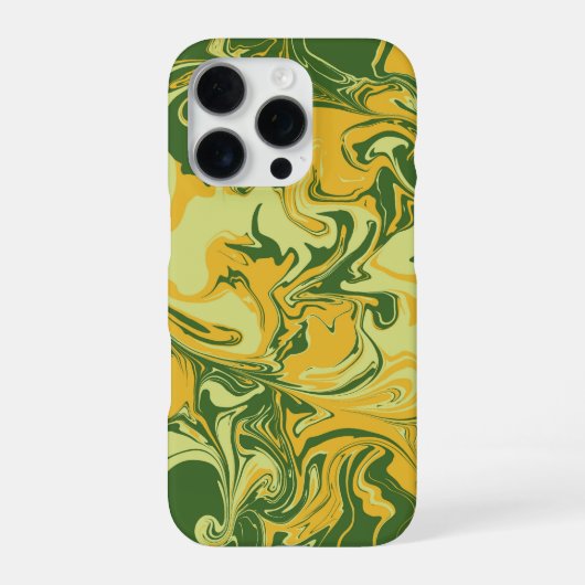 Coque iPhone 16 Pro Marbre vert - style marbré papier (Verso)