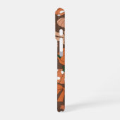 Coque iPhone 16 Pro Marron Chocolat Blanc et Orange Mignons Rubans de  (Côté gauche)