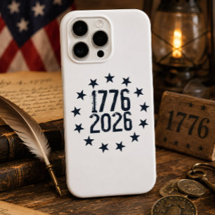 Coque iPhone 16 Pro Max 250e anniversaire 1776–2026 Cercle de l'étoile pat