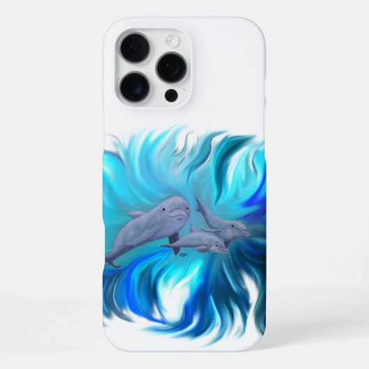 Coque iPhone 16 Pro Max À l'école Dolphin (Verso)