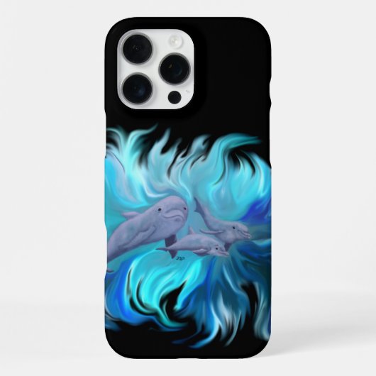 Coque iPhone 16 Pro Max À l'école du dauphin (Verso)
