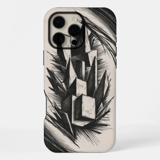 Coque iPhone 16 Pro Max Abstract Geometric Crystal iPhone Case (Verso)