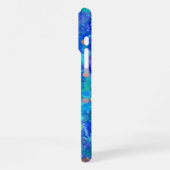 Coque iPhone 16 Pro Max Abstraction aquarelle bleue sarcelle violette (Côté gauche)