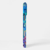 Coque iPhone 16 Pro Max Abstraction aquarelle bleue sarcelle violette (Côté droit)