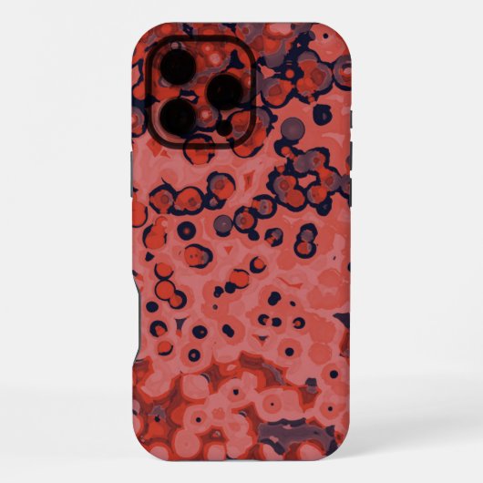 Coque iPhone 16 Pro Max abstrait bleu et orange (Verso)