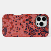 Coque iPhone 16 Pro Max abstrait bleu et orange (Verso Horizontal)