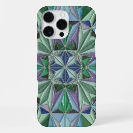 Coque iPhone 16 Pro Max accents bleu-vert (Verso)