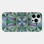 Coque iPhone 16 Pro Max accents bleu-vert (Verso Horizontal)