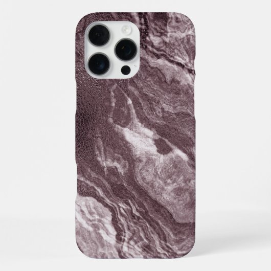 Coque iPhone 16 Pro Max Agate de mauve cristallisée | Marbre rose Rose pou (Verso)
