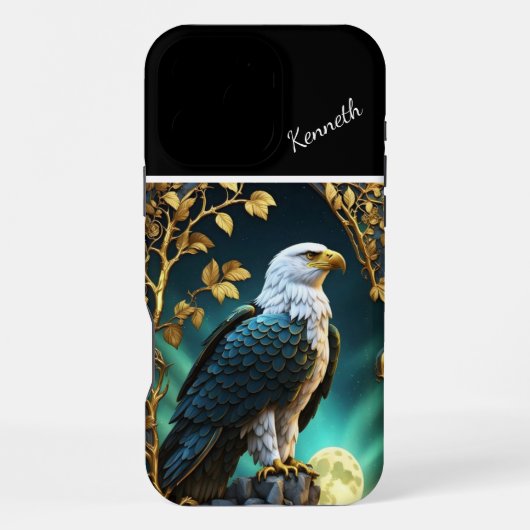 Coque iPhone 16 Pro Max Aigle Affleurement Rocheux Regarde (Verso)