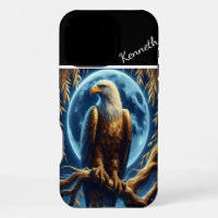 Aigle d'or sous lune bleue