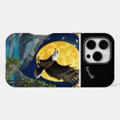 Coque iPhone 16 Pro Max Aigle Lune dans le Willow Tree (Verso Horizontal)
