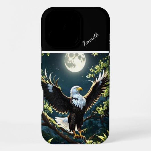 Coque iPhone 16 Pro Max Aigle Perche Sur Une Branche (Verso)