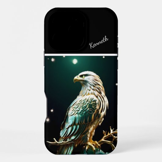 Coque iPhone 16 Pro Max  Aigle Royal Perché (Verso)