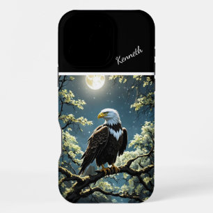 Coque iPhone 16 Pro Max Aigle Royal Sous Clair de Lune