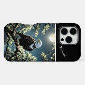 Coque iPhone 16 Pro Max Aigle Royal Sous Clair de Lune (Verso Horizontal)